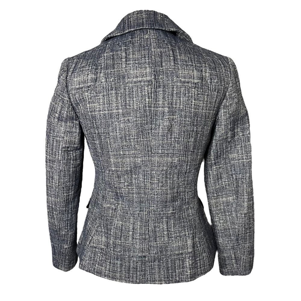 Linen Blend Blazer 4 Banana Republic Double Breasted Crosshatch Tweed Jacket - Picture 2 of 14